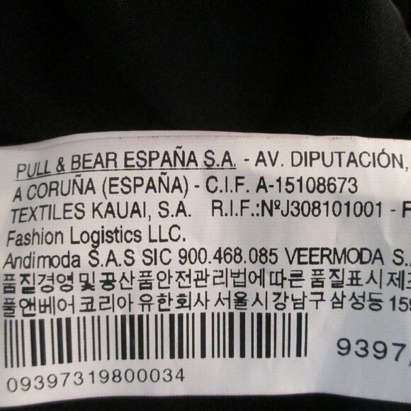 Pull&Bear Faux Leather Long Black Skirt Elastic Waist - Size US M - Picture 3 of 8